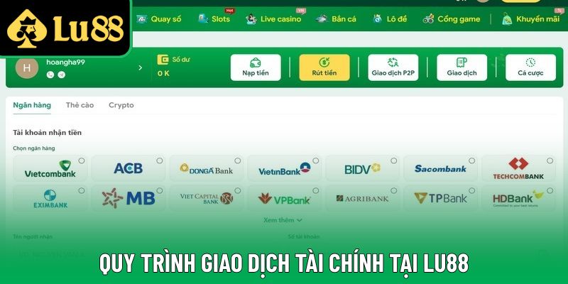 Chia sẻ các bước nạp, rút tiền tại sân chơi