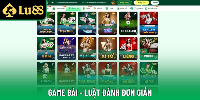 Nhà cái cung cấp nhiều game bài hot